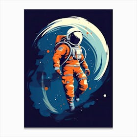 Cosmic Majesty: Astronaut's Presence Canvas Print