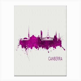 Canberra Australia City Purple Canvas Print