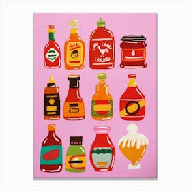 Colorful Hot Sauce Canvas Print