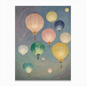 Chinese Lanterns In Pastel Canvas Print