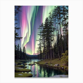 Northern Lights Aurora Borealis Canvas Print
