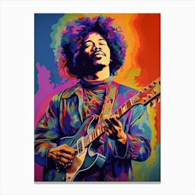 Jimi Hendrix Vintage Psycedellic 6 Canvas Print