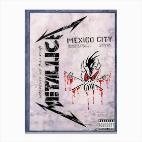 Metallica Mexico City 1993 The Film Poster Canvas Print