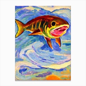 Cookie Cutter Shark II Matisse Inspired Canvas Print