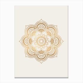 Beige Mandala No 136 B Canvas Print