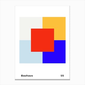 Geometric Bauhaus Poster 55 Canvas Print