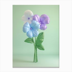 Dreamy Inflatable Flowers Periwinkle 2 Canvas Print