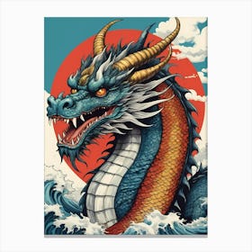 Japanese Dragon Pop Art Style (61) Canvas Print