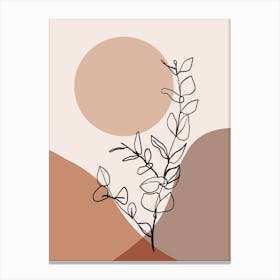 Abstract Botanical Canvas Print