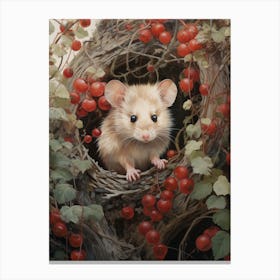 Adorable Chubby Foraging Possum 4 Canvas Print