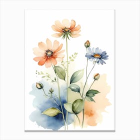 Flowers Watercolor Painting (29) Canvas Print