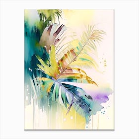 Guna Yala Panama Watercolour Pastel Tropical Destination Canvas Print
