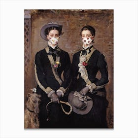 The Twins Kate And Grace Hoare 1876 Canvas Print
