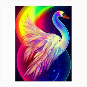 Neon Swan Canvas Print