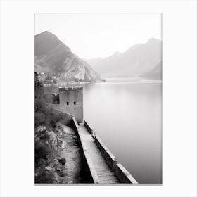 Kotor, Montenegro, Black And White Old Photo 1 Canvas Print