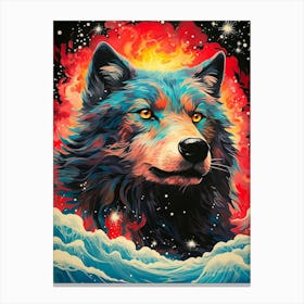 Wolf In The Sky Canvas Print