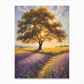 Tree In The Meadow 3 Canvas Print