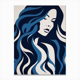 Blue Haired Woman 1 Canvas Print