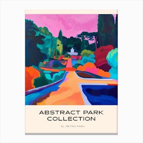 Abstract Park Collection Poster El Retiro Park Madrid Spain 4 Canvas Print