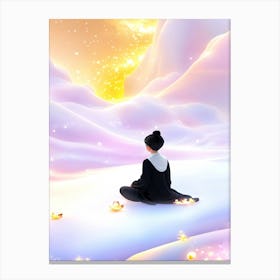 Meditation In The Snow Canvas Print