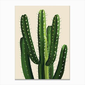 Echinocereus Cactus Minimalist Abstract 1 Canvas Print