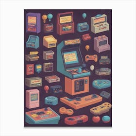 Retro Game Consoles Canvas Print