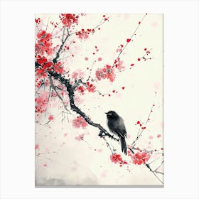 Chinese Cherry Blossom Painting Canvas Print