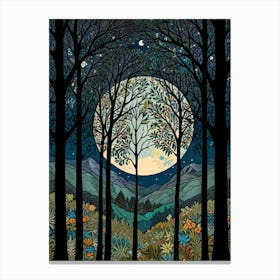 William Morris Moonlight In The Woods 64 Canvas Print