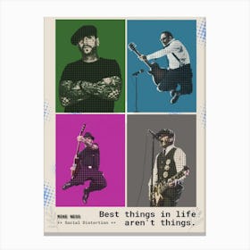 Mike Ness Quotes Best Things In Life Aren T Things Punk Rock Band Social Distortion Canvas Print
