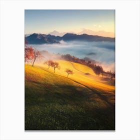 Sunrise In The Valley Canvas Print