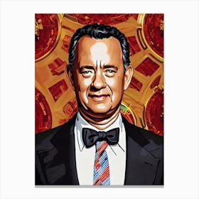 Tom Hanks Illustration Movies Canvas Print