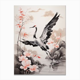 Crane Painting 1 Canvas Print