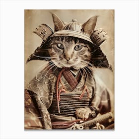 Samurai Cat 2 Canvas Print