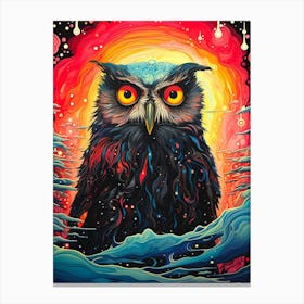 Owl In Space 2 Canvas Print