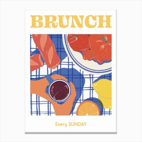 Brunch Kitchen Print Canvas Print
