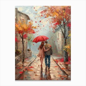 Love In The Rain Canvas Print