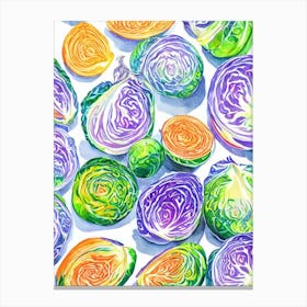 Brussels Sprouts Marker vegetable Canvas Print