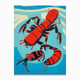 Red shrimps Canvas Print