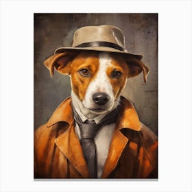 Gangster Dog Jack Russell Terrier 2 Canvas Print