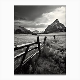 Montana, Black And White Analogue Photograph 4 Canvas Print