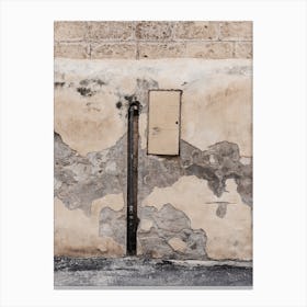 Wall Of A Building, Italy Canvas Print