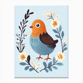 Baby Animal Illustration  Bird 1 Canvas Print