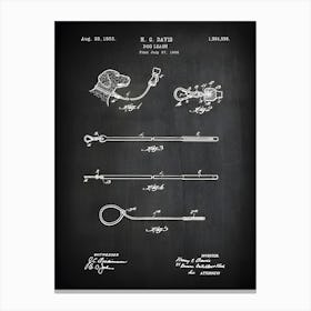 Dog Leash Patent, Pet Art, Dog Gifts, Dog Leash Wall Decor, Vintage Dog Leash Poster, Dog Collar, Dog Owner Print, Patent, Hp5961 Canvas Print