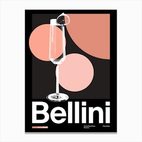 Mid Century Dark Bellini Cocktail Canvas Print