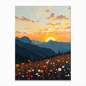 Sunset In The Mountains 37 Canvas Print