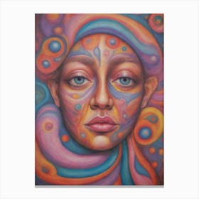 Psychedelic Face 2 Canvas Print