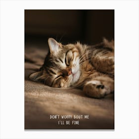 Don'T Worry About Me I'll Be Fine Canvas Print