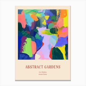 Colourful Gardens Leu Gardens Usa Red Poster Canvas Print