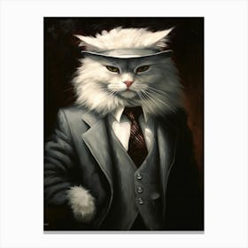 Gangster Cat American Curl Canvas Print