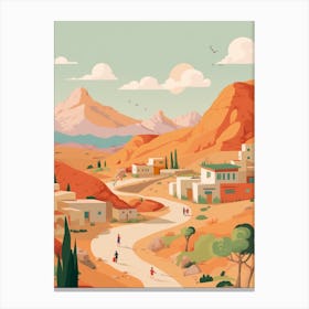 Tajikistan Travel Illustration Canvas Print